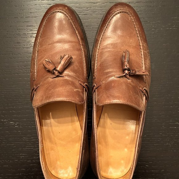 Leather tassel loafers main image 4